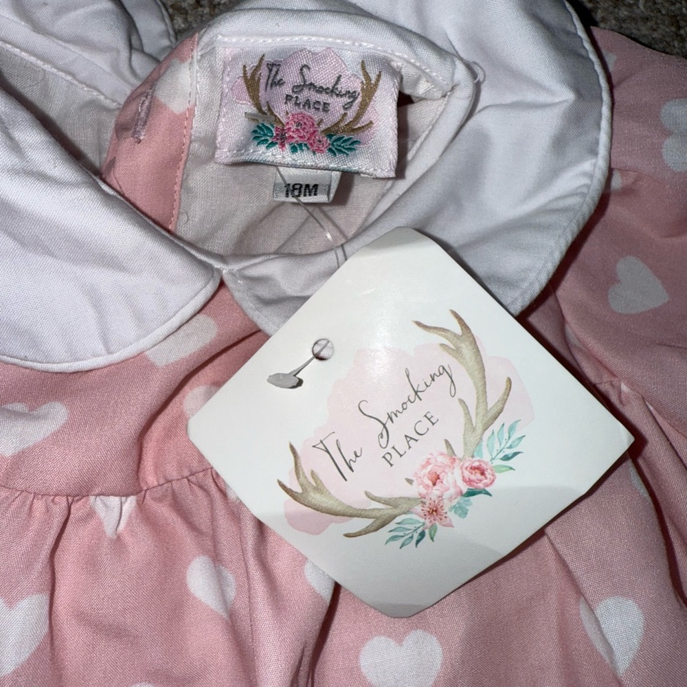 Smocking Place smocked heart nwt size 18 months - Picture 2 of 2